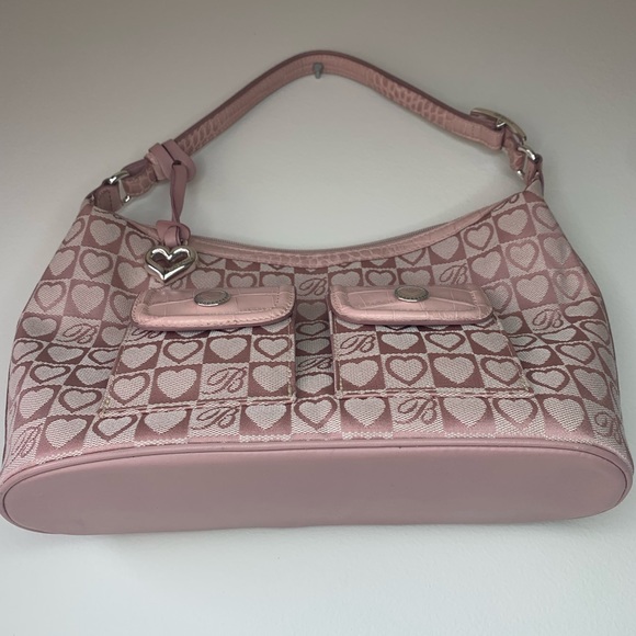 Brighton Pink Leather Hearts Print Small Purse - Picture 7 of 16
